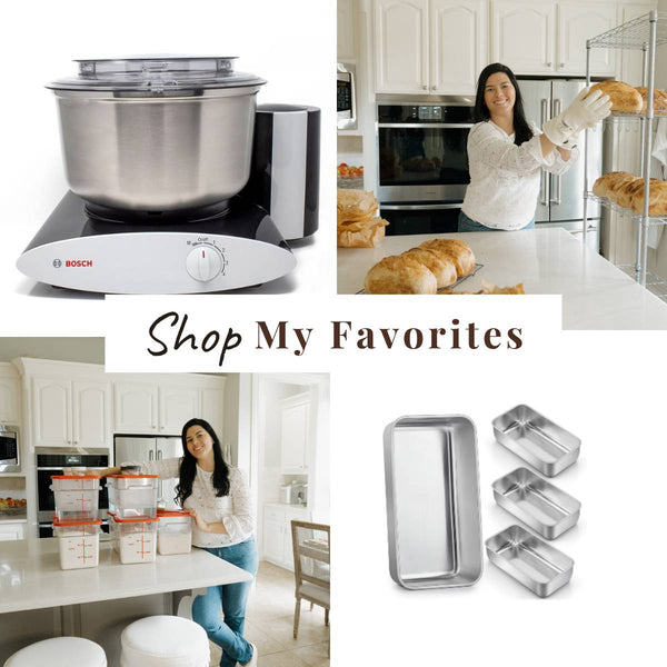 Collage of kitchen appliances and items with text 'Shop My Favorites'.